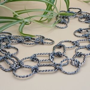Silver Twisted Chain Necklace